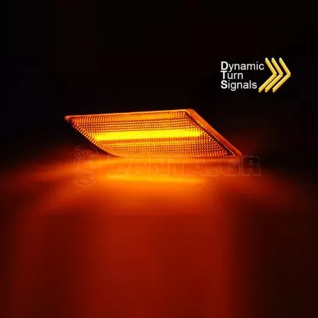 Πλαϊνά Φλας Φτερού Για VW Transporter T6 20+ Led Dynamic White 2 Τεμάχια 