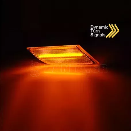 Πλαϊνά Φλας Φτερού Για VW Transporter T6 20+ Led Dynamic Smoke 2 Τεμάχια 