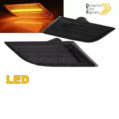 Πλαϊνά Φλας Φτερού Για VW Transporter T6 20+ Led Dynamic Smoke 2 Τεμάχια 