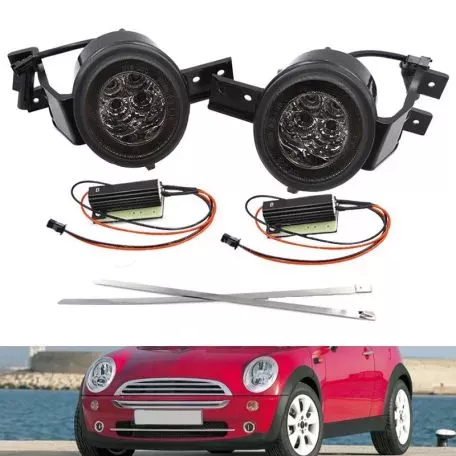 Μπροστινά Φλας Για Mini Cooper R50 / R52 / R53 01-06 Με Φώτα Θέσης Led Smoke 2 Τεμάχια 