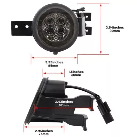 Μπροστινά Φλας Για Mini Cooper R50 / R52 / R53 01-06 Με Φώτα Θέσης Led Smoke 2 Τεμάχια 
