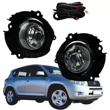 Προβολείς Ομίχλης Για Toyota Rav 4 05-12 / Yaris 05-11 / Auris 06-12 / ΙQ 09-16 / Avensis 03-12 / Peugeot 106 92-95 / 107 12-14 2 Τεμάχια 