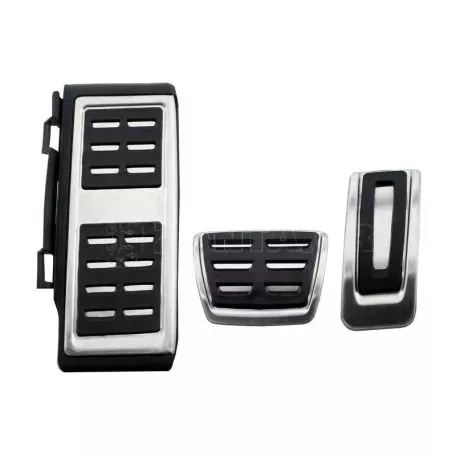 Πεντάλ Αλουμινίου Κουμπωτά Και Footrest Για Audi A1 8X / A3 8V / TT 8S / Q2 / Seat Leon 5F / VW Golf 7 / Passat B8 / Tiguan / Touran 16+ Αυτόματο Σετ 3 Τεμάχια KPVW03 