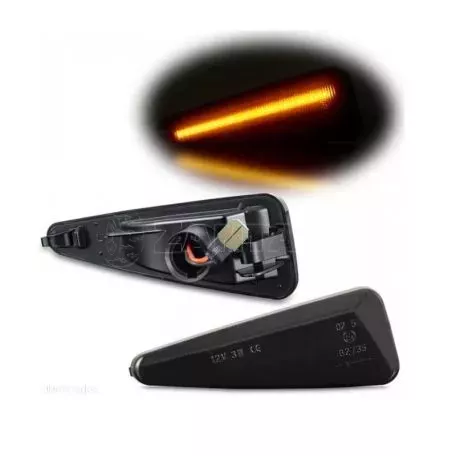 Πλαϊνά Φλας Φτερού Για Dacia Sandero 08-12 Led Dynamic Φιμέ 2 Τεμάχια 