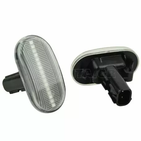 Πλαϊνά Φλας Φτερού Για Suzuki Jimny JB64W 2018+ Led Dynamic Άσπρα 2 Τεμάχια 