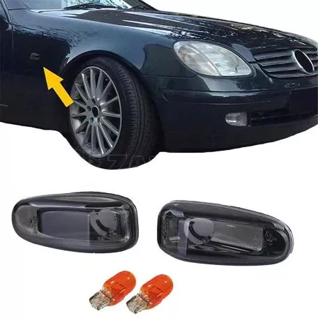 Πλαϊνά Φλας Φτερού Για Mercedes-Benz C W202 96-01 / CLK W208 97-02 / E W124 93-95 / W210 95-03 / SLK R170 96-04 / Vito W638 96-03 / Sprinter W901-W905 95-06 /  VW LT 98-06 Διαφανές 