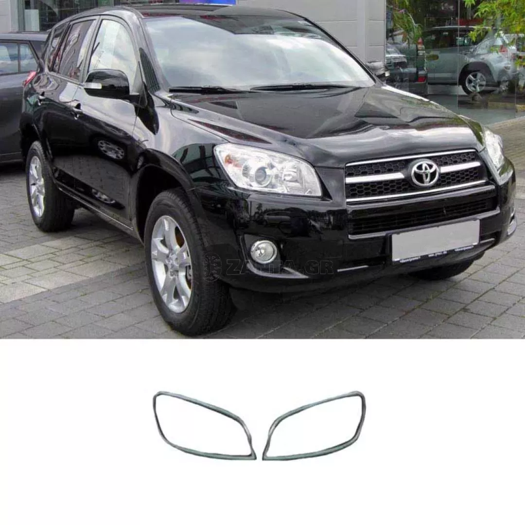 Μασκάκια Μπροστινών Φαναριών Χρωμίου Για Toyota Rav4 06-11 2 Τεμάχια