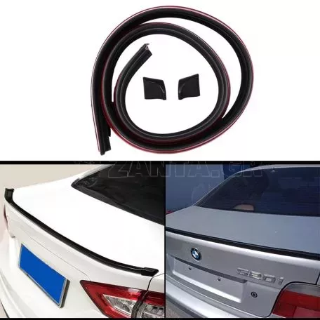 Αεροτομή Πορτ Παγκάζ Universal Lipspoiler Μαύρη 145x3.4cm Από Abs Πλαστικό (Soft) 