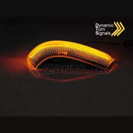 Φλας Καθρέπτη Για Vw Golf V (5) 03-08 / Jetta 05-10 / Passat B6 (3C) 05-10 / Sharan 03-10 / Skoda Superb 02-08 / Seat Alhambra 09-10 Dynamic Led Λευκά 2 Τεμάχια 