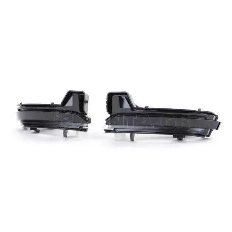 Φλας Καθρέπτη Για Skoda Kodiaq 16+ / Karoq 17+ Black (Vehicles With Rear View Camera) Dynamic Led Canbus Φιμέ 2 Τεμάχια 
