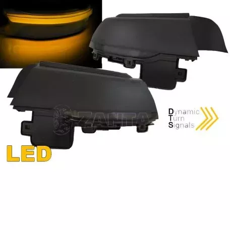 Φλας Καθρέπτη Για Vw Polo 6R 6C 09-17 Dynamic Led Canbus Μαύρο/Φιμέ 2 Τεμάχια 