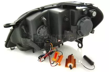 Φανάρια εμπρός led για Mercedes ML W164 (2005-2008) chrome με τρεχούμενο φλας - σετ 2τμχ. 