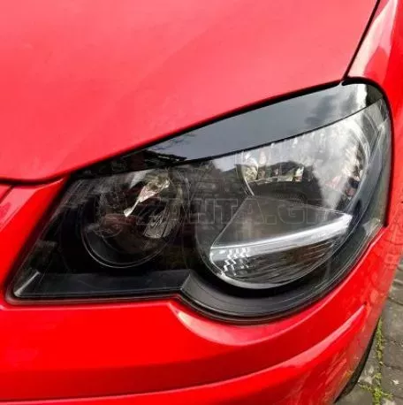Φρυδάκια φαναριών για Volkswagen Polo (2002-2009)  - μαύρα γυαλιστερά 