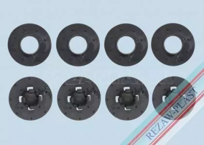 Πιαστράκια Rezaw-Plast για FIAT 500 (2007+), Tipo Sedan (2015+) - 4τμχ. για 2 πατάκια 