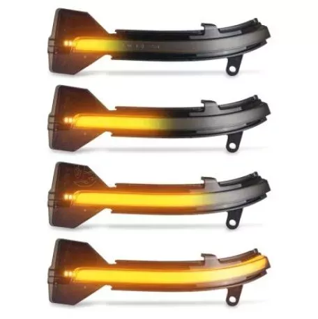 Τρεχούμενα led φλας για καθρέφτες για BMW σειρά 5 F10, F11, GT F07, F12, F13 (2020-2017), σειρά 7 F01 (2008-2015) - φιμέ με τρεχούμενο φλας - σετ 2τμχ. 