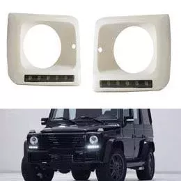 Led φώτα ημέρας για  Mercedes W461 / W463 G-CLASS (1989-2010)  - γκρι με φιμέ φώτα ημέρας 