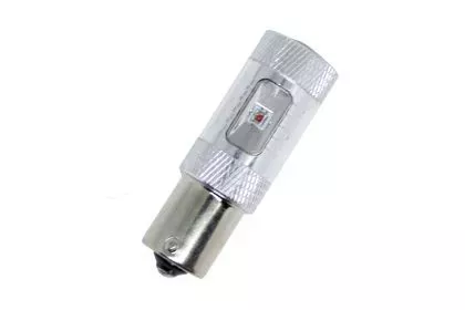 Led λάμπα BA15S με 6 x 5W CREE led και προτζέκτορα διπλού φωτισμού κόκκινη - 1τμχ. 
