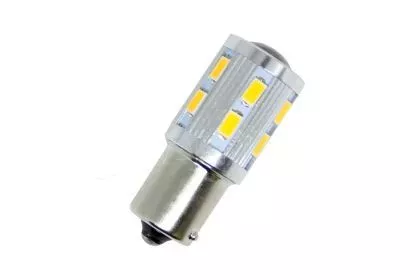 Led λάμπα BA15S με 16 ultra bright led και προτζέκτορα μονού φωτισμού πορτοκαλί - 1τμχ. 
