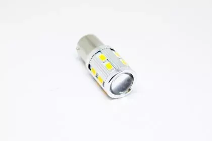 Led λάμπα BA15S με 16 ultra bright led και προτζέκτορα μονού φωτισμού πορτοκαλί - 1τμχ. 