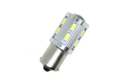 Led λάμπα BA15S με 16 ultra bright led και προτζέκτορα μονού φωτισμού λευκή - 1τμχ. 