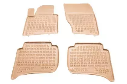 Λαστιχένια πατάκια Rezaw Plast για VW Touareg II / Porsche Cayenne II (2010-2018) - τύπου σκαφάκι - μπεζ - 4τμχ.