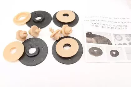 Λαστιχένια πατάκια Rezaw Plast για BMW X5 F15 (2013-2018) / BMW X6 F16 (2014-2019) - τύπου σκαφάκι - μπεζ - 3τμχ. 