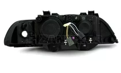 Φανάρια εμπρός angel eyes για BMW E39 (1995-2003) - μαύρα , χωρίς λάμπες (Η7) - σετ 2τμχ. 