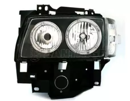 Φανάρια εμπρός angel eyes για Vw Transporter T4 (1997-2003) , μαύρα , χωρίς λάμπες (Η7) - σετ 2τμχ. 