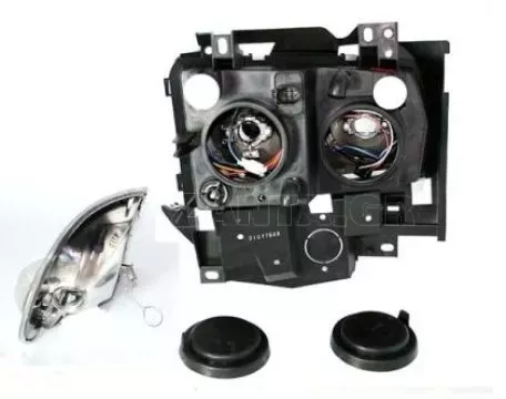 Φανάρια εμπρός angel eyes για Vw Transporter T4 (1997-2003) , μαύρα , χωρίς λάμπες (Η7) - σετ 2τμχ. 