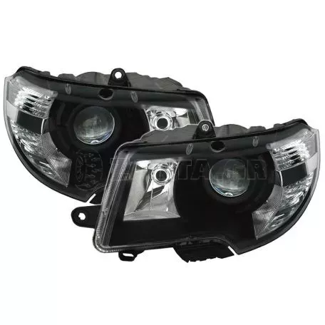 Μπροστινά Φανάρια Set Για Skoda Superb 3T Projectors Μαύρα H7/H3 Με Μοτέρ Depo 
