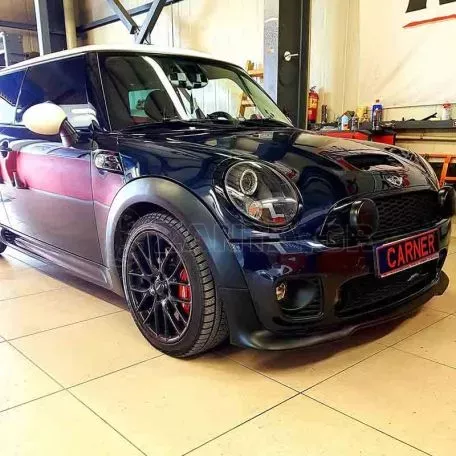 Μπροστινά Φανάρια Set Για Mini Cooper (R55/56/57/58/59) 06-13 Angel Eyes Μαύρα H9 Με Μοτέρ JunYan 