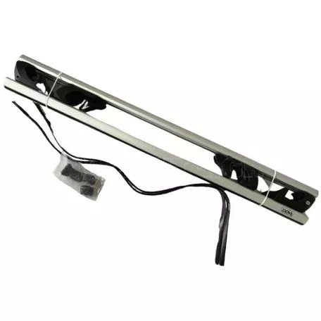 Μπάρες Οροφής Αλουμινίου Universal Rackit RK004-1 120cm Railing System Σετ Με Πόδια Και Κλειδαριά Ασημί 2 Τεμάχια 
