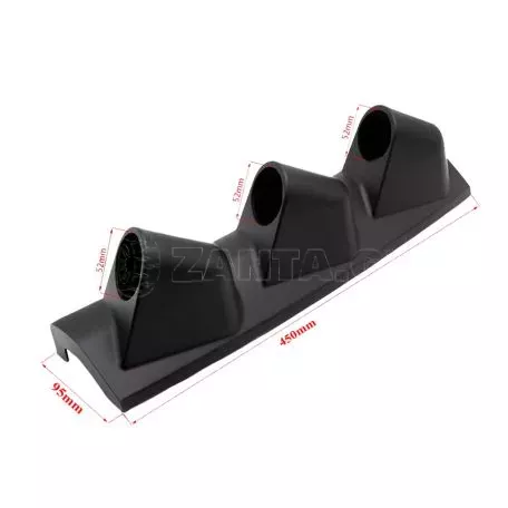 Βάση Για Όργανα Κολώνας Τριπλή (3 x 52mm) Μαύρη Prosport 