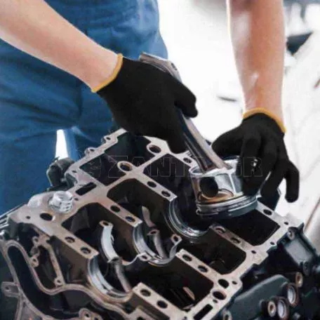 Γάντια Εργασίας Πολυεστέρα / PU No10 - XL Μαύρα 2 Τεμάχια 