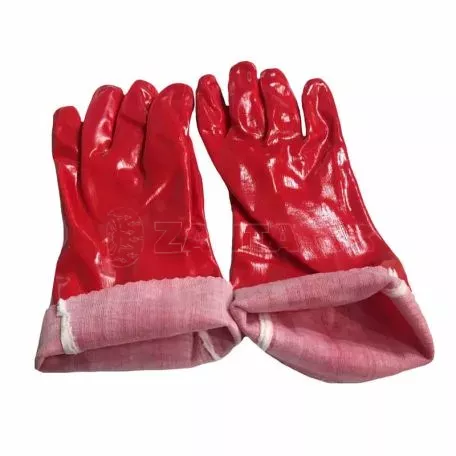 Γάντια Πετρελαίου Μεγάλα Pvc 10 - XL Κόκκινα 33 cm 2 Τεμάχια 