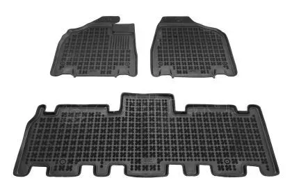 Λαστιχένια πατάκια Rezaw Plast για KIA Carnival II (2005-2014) - 5 seats - τύπου σκαφάκι - 3τμχ.