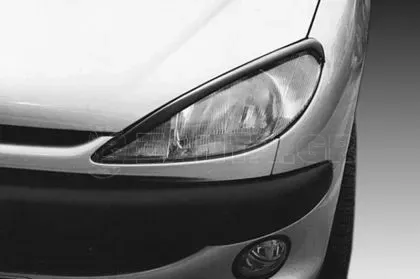 Φρυδάκια φαναριών Peugeot 206 - μαύρα 