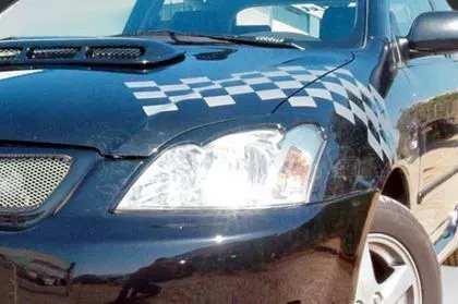 Φρυδάκια φαναριών για  TOYOTA Corolla (2002+) hatchback - μαύρα 