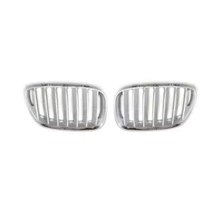 Μάσκα για BMW X5  E53 (2004-2007) - ασημένια - 2τμχ. 