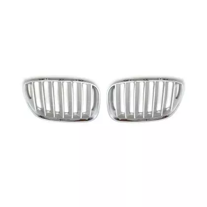 Μάσκα για BMW X5 E53 (2004-2007) - ασημένια - 2τμχ.