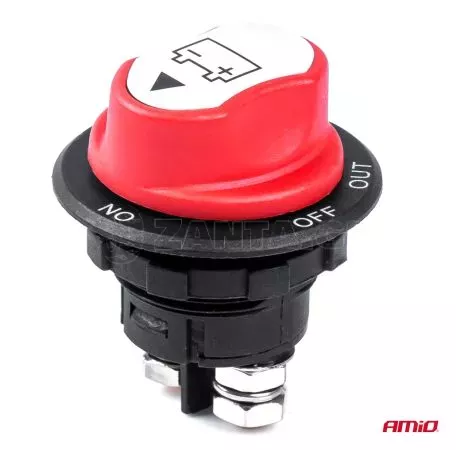 AMIO ΔΙΑΚΟΠΤΗΣ POWER-OFF ΜΠΑΤΑΡΙΑΣ 12>32V max100A preak 500A 29mm 3 ΛΕΙΤΟΥΡΓΙΩΝ ΑΜΙΟ - 1 ΤΕΜ. 03026/AM 