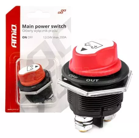 AMIO ΔΙΑΚΟΠΤΗΣ POWER-OFF ΜΠΑΤΑΡΙΑΣ 12>32V max200A preak1000A 3 ΛΕΙΤΟΥΡΓΙΩΝ ΑΜΙΟ - 1 ΤΕΜ. 03027/AM 