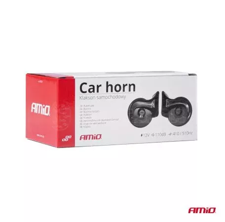AMIO ΚΟΡΝΑ 12V 110db 2 ΤΟΝΩΝ 410Hz και 510Hz ΑΜΙΟ - 2 ΤΕΜ. 03621/AM 