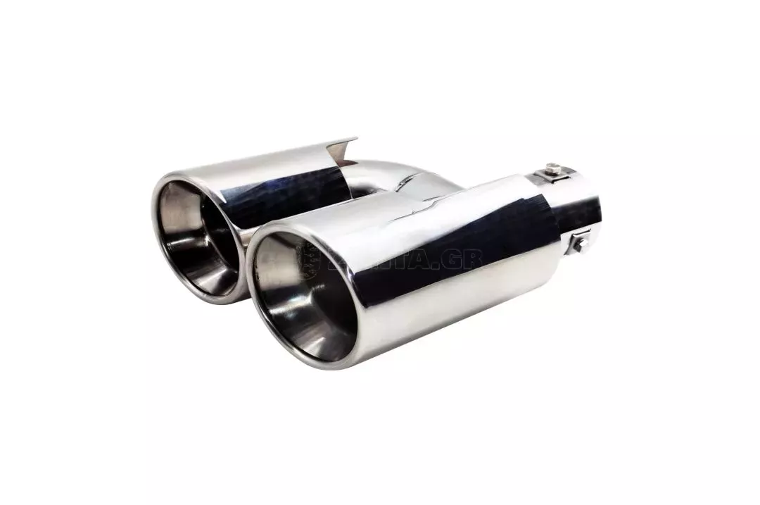 Simoni Racing ΑΚΡΟ (ΜΠΟΥΚΑ) ΕΞΑΤΜΙΣΗΣ INOX ΔΙΠΛΗΣ ΑΠΟΛΗΞΗΣ Φ37-59 mm (ΜΗΚΟΣ 250/220mm/ΔΙΑΜΕΤΡΟΣ ΕΞΩΤΕΡΙΚΗ 90x2mm) SIMONI RACING - 1 τεμ. SRTRX/110