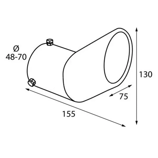 Lampa ΑΚΡΟ ΕΞΑΤΜΙΣΗΣ TS-29 Φ48-70 L6008.3