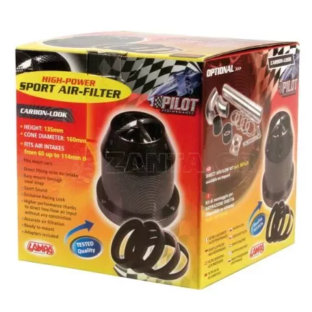 Lampa ΦΙΛΤΡΟΧΟΑΝΗ ΚΩΝΙΚΗ CARBON 60>114mm L0610.8 