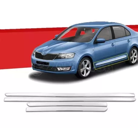 S-DIZAYN ΦΑΣΑ ΠΟΡΤΑΣ ΧΡΩΜΙΟΥ ΜΕΤΑΛΛΙΚΗ 4ΤΕΜ ΓΙΑ SKODA OCTAVIA 3 A7 4D/SW 2013+ 7214404/SD 