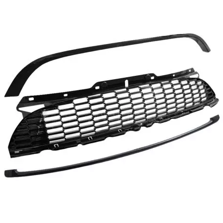 Μάσκα Για Mini Cooper 06-14 R56 / R57 / R55 S/JCW Κυψελωτή Γυαλιστερή Μαύρη 3 Τεμάχια 