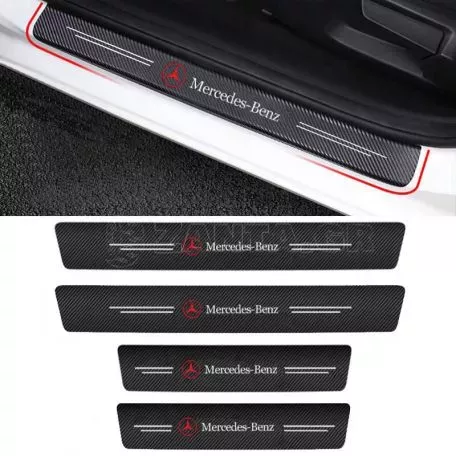 Διακοσμητικά Εσωτερικά Μασπιέ Πόρτας Carbon Look Mercedes Αυτοκόλλητα 4 Τεμάχια 