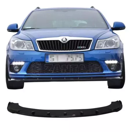 Μπροστινό Spoiler Για Skoda Octavia 2 (1Z) 09-13 RS Προφυλακτήρα Μαύρο Γυαλιστερό Από Abs Πλαστικό Maxton Design 1 Τεμάχιο 